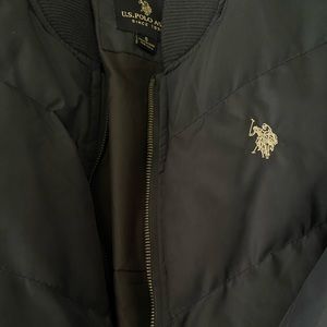 navy blue polo bomber jacket